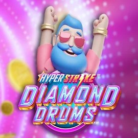 Hyper Strike Diamond Drums slot logo by Gameburger Studios at Mega Casino